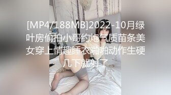 [MP4/188MB]2022-10月绿叶房偷拍小哥约炮气质苗条美女穿上情趣睡衣啪啪动作生硬几下就射了