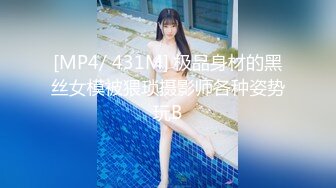 [MP4/ 431M] 极品身材的黑丝女模被猥琐摄影师各种姿势玩B