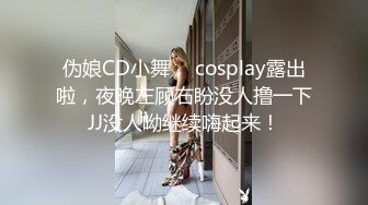 伪娘CD小舞， cosplay露出啦，夜晚左顾右盼没人撸一下JJ没人呦继续嗨起来！