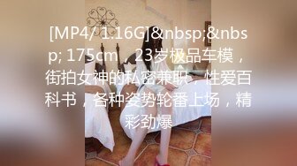 [MP4/ 1.16G]&nbsp;&nbsp; 175cm，23岁极品车模，街拍女神的私密兼职，性爱百科书，各种姿势轮番上场，精彩劲爆